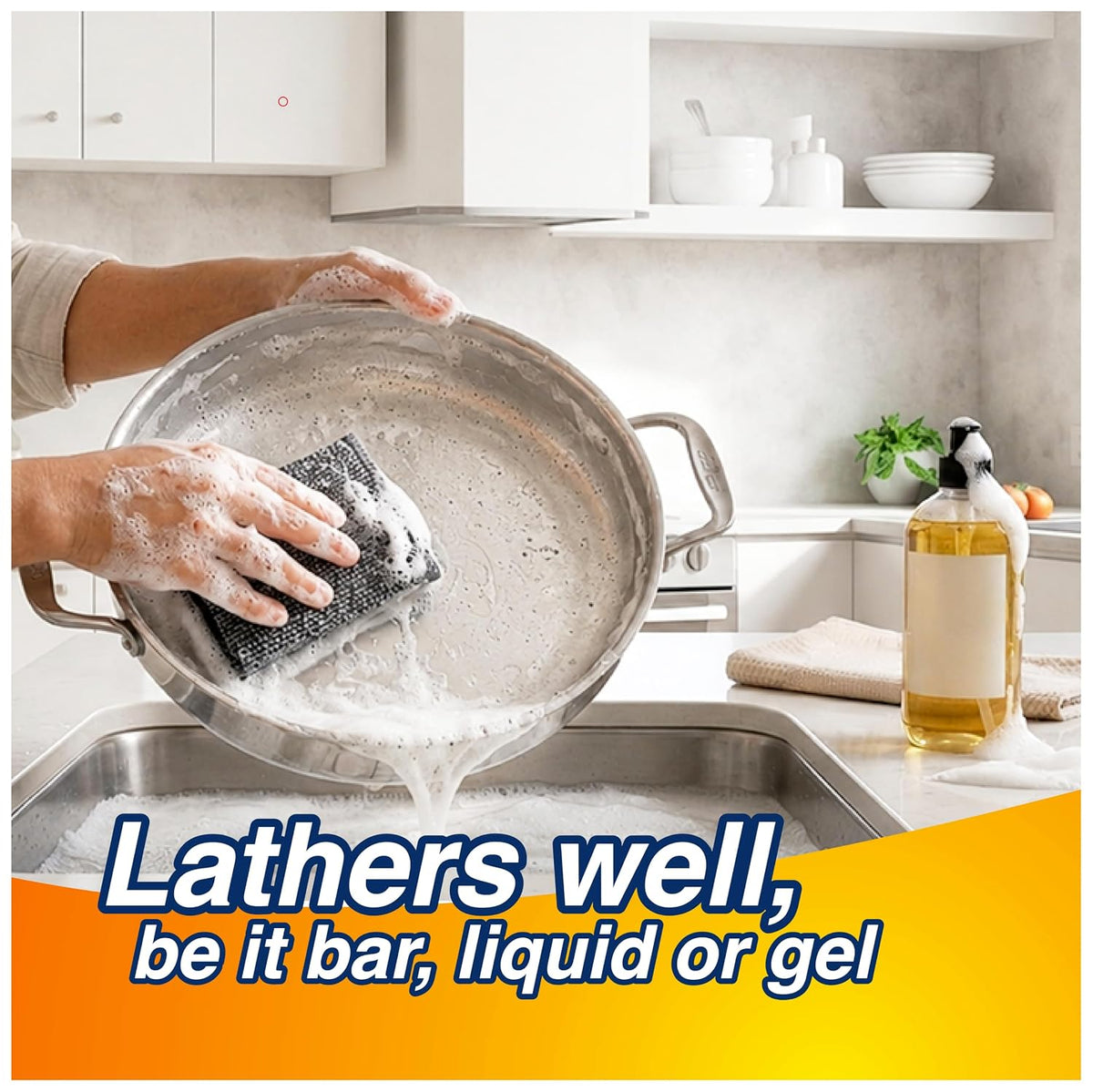 Gala Super Scrub Set – Made of Steel – Black – Pack of 6