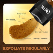 Beardo Detan Exfoliating Body Wash 200ml | 4% (Glycolic Acid, Lactic Acid & Coffee Extracts) | Gentle Exfoliating Shower Gel | Removes Tan & Body Acne | Prevents Dry, Rough, Bumpy Skin | Suitable for Men