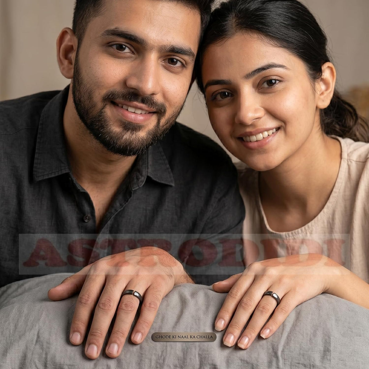 ASTRODIDI Black Horse Shoe Iron Ring Shani Dosh Niwaran Kale Ghode ki Naal Ka Challa Adjustable for men and women (Ring Size 20)