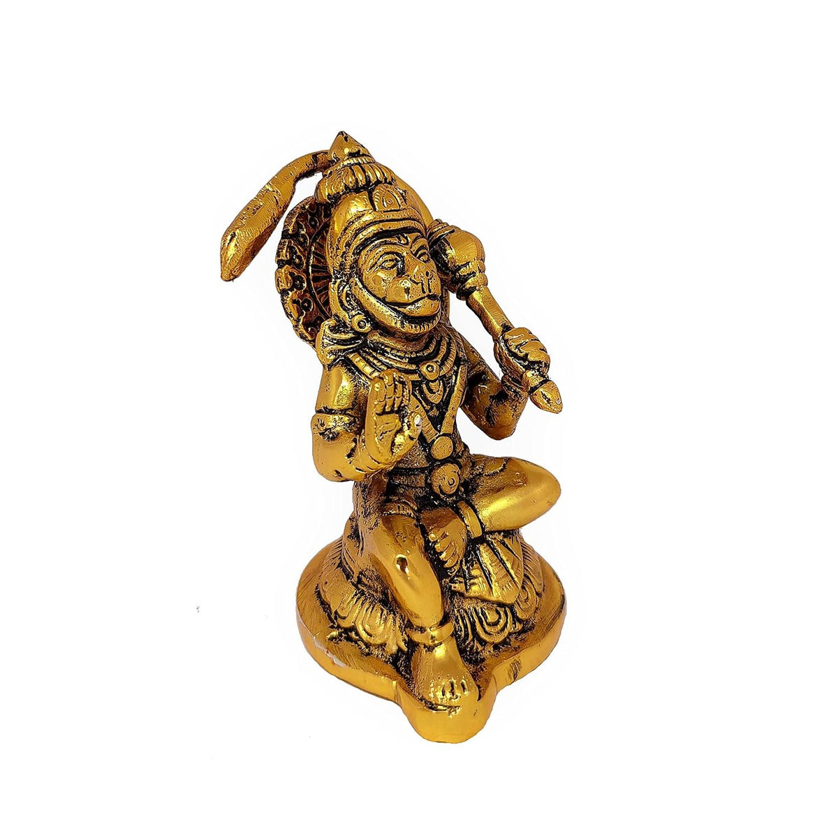 KridayKraft Hanuman ji Metal Statue,Bajrangbali Murti for Pooja & Decor Your Home,Office,Religious Idol Statue Gift Purpose,Table Showpiece Figurines,(Pack of 1 Hanuman Ji Murti) for Car Dashboard...