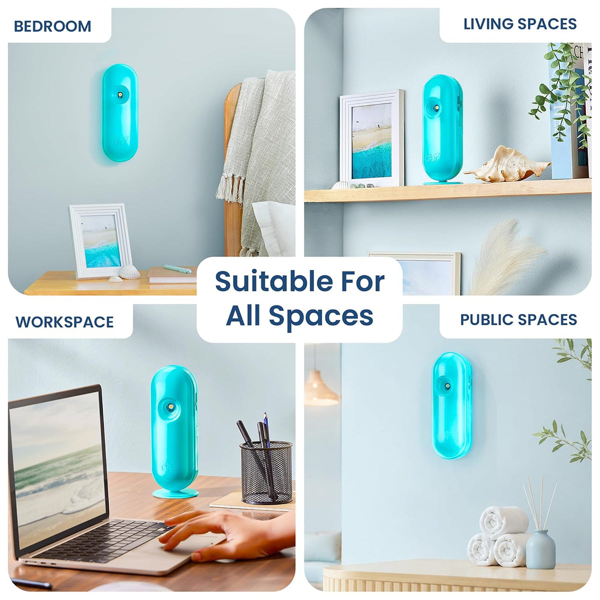 Godrej aer Matic Kit (Machine + 1 Refill) - Automatic Room Fresheners with Flexi Control Spray | Cool Surf Blue | 2000 Sprays Guaranteed | Lasts up to 60 days (225ml)