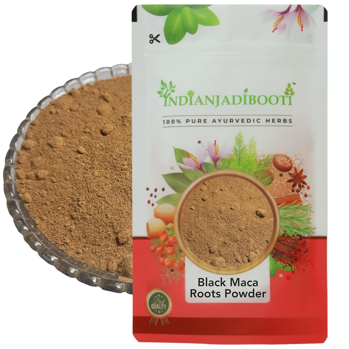 IndianJadiBooti Pure Black Maca Powder (Lepidium Meyenii) | Peruvian Ginseng for Inner Vitality, Stamina & Adaptogenic Support | (100 Grams)