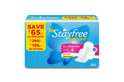 Stayfree Secure XL Ultra Thin Sanitary napkins (40 Count) & Stayfree Dry Max All Night Sanitary napkins (28 Count)