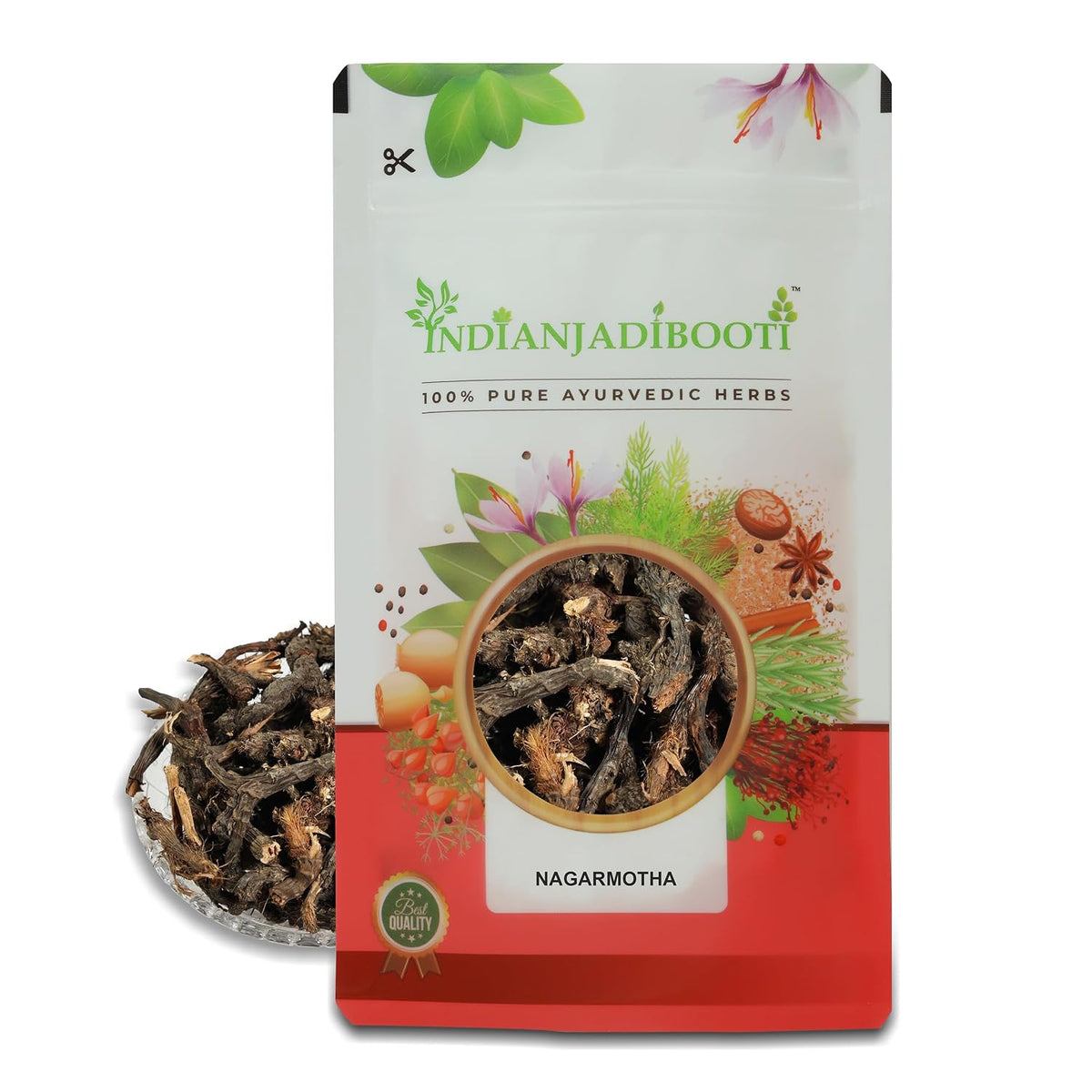 IndianJadiBooti Nagarmotha Whole (100g) - Mustak Rhizome (Cyperus Rotundus) - Nut Sedge/Tunga Gaddalu - Natural Aromatic Herb for Digestion, Hair Care, Skin Ubtan & Women's Wellness - Raw
