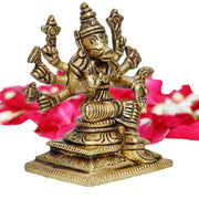 Aalayam Selveer Varahi Amman Statue | Varahi Amman Silai | Varahi Amman Brass Statue 9cm Height Brass Gold Colour 1 Piece