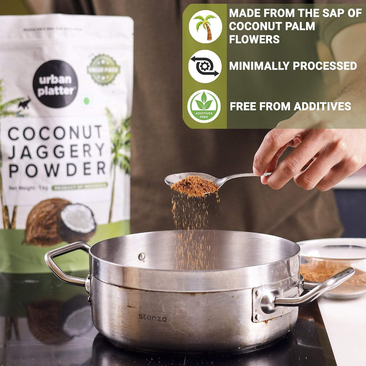 Urban Platter Coconut Sugar, 1Kg (Natural Sweetener, Low Glycemic Index, Refined Sugar Alternative)