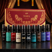 Beardo Tohfa Perfume Gift Set for Men | Fragrance Discovery Gift Set | 10 x 5ml Mini Perfumes for Men | Long Lasting Perfume Collection | Travel Friendly Gift Pack | Gift for Husband, Father, Brother, Boyfriend | Wedding & Festival Gift