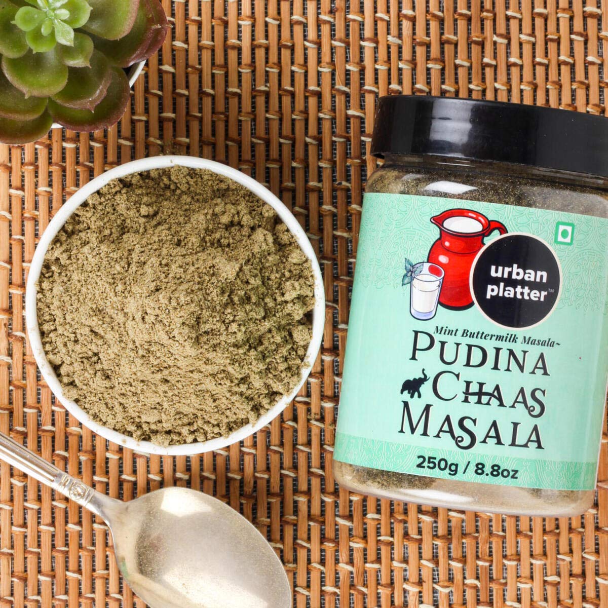 Urban Platter Pudina Chaas Masala, 100g (Everyday Refreshment Essential | Digestive-Friendly | Additive & Preservative-free)
