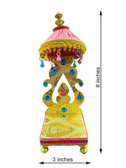 SHINDE EXPORTS Wooden Singhasan Throne for god laddu Gopal Lord Thakur Pooja (8 inches)