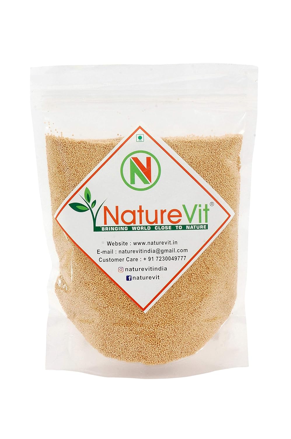 NatureVit Whole Amaranth, 1 kg | Rajgira for Fasting | Rajgira Seeds | Gluten Free Atta | High in Fibre and Protein