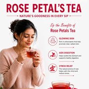 Brijbooti Rose petals dried 100 Gram | Rose petals dried edible | Gulab Patti for Face, Body, Bath, Hair, Cooking, Eating & Herbal Tea | Rose Flower