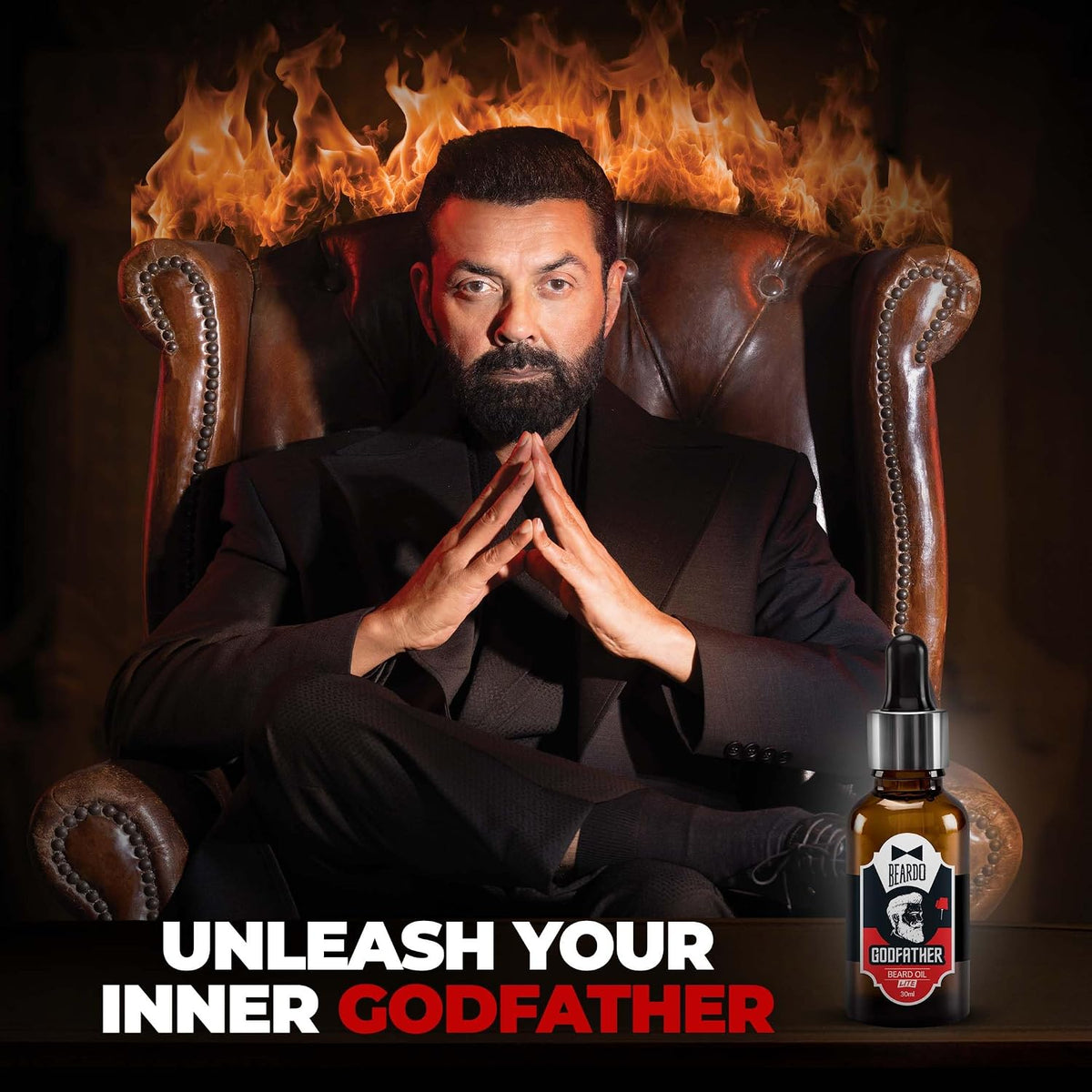 Beardo Godfather Lite Beard and Moustache Oil, 30 ml | Non-Sticky, Light Beard Oil for Men| Pleasant Fragrance | Ideal for daily use .