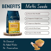 BrijBooti Birju Mahavir Methi Dana Seed 800 Gram | Methi seeds fenugreek | Fenugreek Seeds | Whole Methi Dana Seeds | Indian Spices