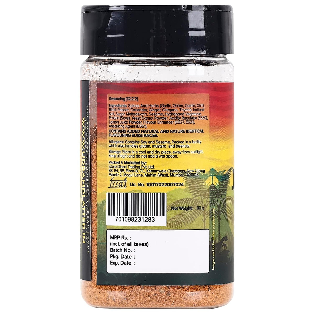 Urban Platter Jamaican Jerk Seasoning, 80g (Bold and Spicy Caribbean Blend | Perfect for Marinades, Grilling and Roasting)