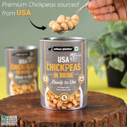 Urban Platter USA Chickpeas in Brine, 400g (Ready to Use | Drained Weight 240g | Garbanzo Beans | Perfect for Curries, Salads, Dips and More)