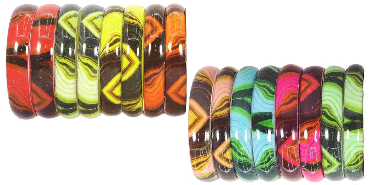 NMII Glass With Texture Pattern Design Kada Set For Women and Girls