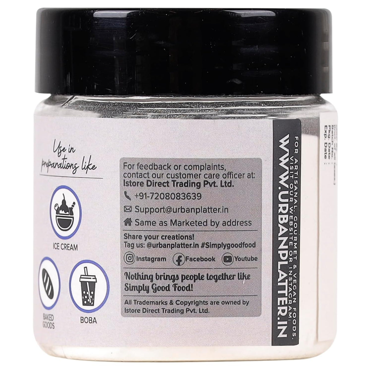 Urban Platter Sodium Alginate Powder, 50g [Food Grade | Molecular Gastronomy | Thickening Agent | Stabilizing Agent | Spherification]