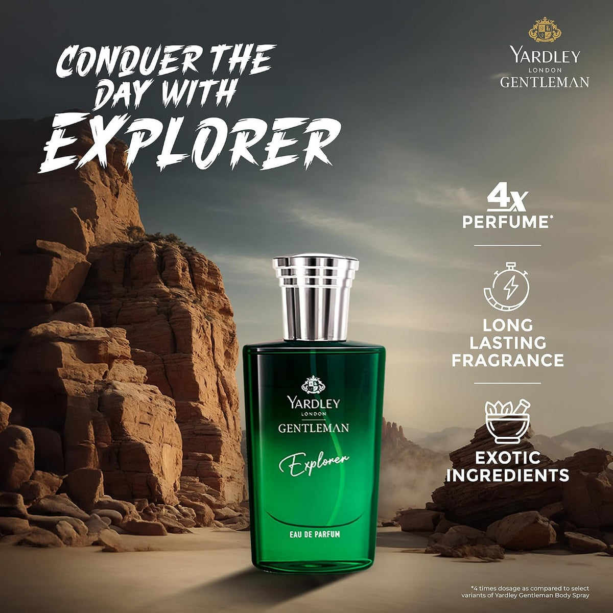 Yardley London Gentleman Explorer|England's Finest Fragrance|EDP Perfume For Infinite Adventure|30 ml