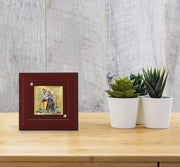 DIVINITI Radha Krishna 24K Gold Plated MDF Photo Frame|Premium Religious Table Top Frame for Home, Office & Prayer Room|Luxury Spiritual Gift Item for Housewarming, Festive Gifting|10 x 10 CM