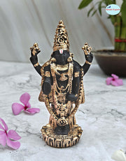 SHINDE EXPORTS Govinda Idol for car Dashboard/Balaji murti for car/tirupati Balaji murti/Balaji Vishu Statue for Pooja Room (Gold)