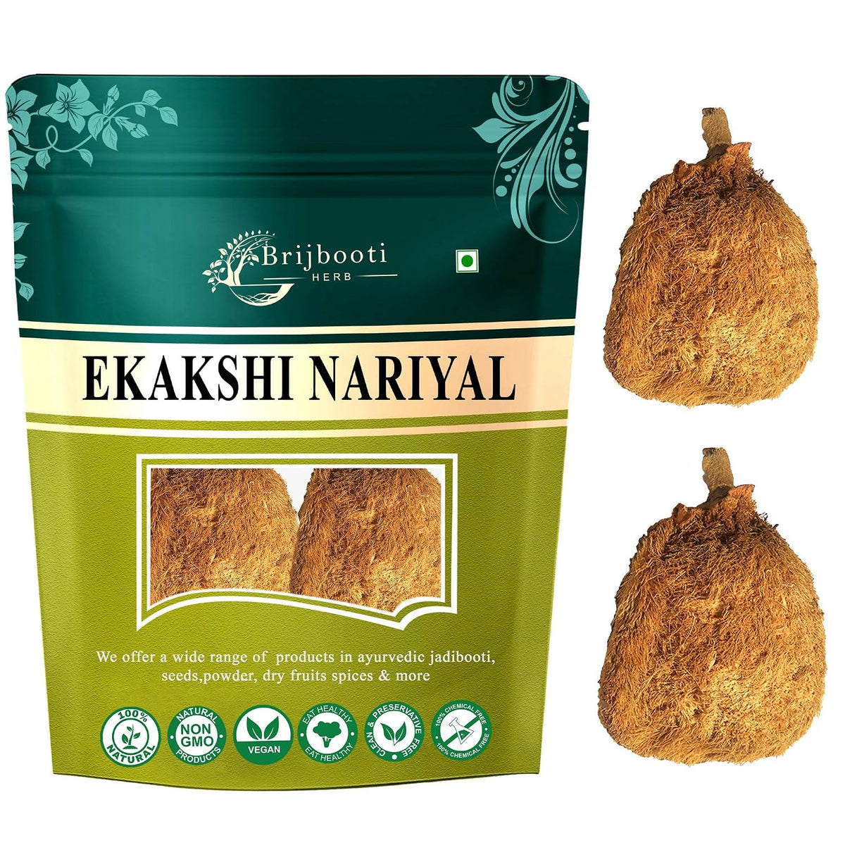 BrijBooti Ekakshi Nariyal - One Eye Coconut For Pooja