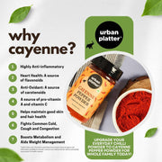 Urban Platter Cayenne Pepper Powder, 80g (Bold, Fiery Heat | Essential Culinary Spice | Known to Support Heart Health & Metabolism)