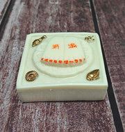 SHINDE EXPORTS Small Marble charan Kamal paduka for puja