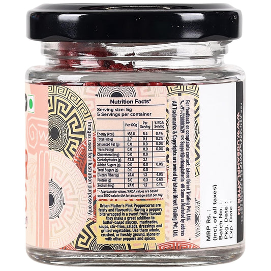 Urban Platter Whole Pink Peppercorns, 25g (Mild & Aromatic Pepper | Subtle Fruity Notes | Ideal for Salads & Finishing Dishes)