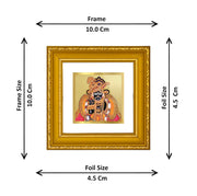Diviniti Bankey Bihari Gold Plated Wall Photo Frame, Table Décor| DG Frame 101 Size 1A and 24K Gold Plated Foil| Religious Photo Frame Idol For Pooja, Gifts Items (10 CM X 10 CM)