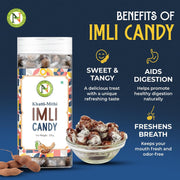 NatureVit Imli Candy 1 Kg | Khatti Meethi Imly, Chulbuli Emli Tamarind Twist Candy, Twisted Emly | Tamarind Candy Soft Chewy Digestive Treat