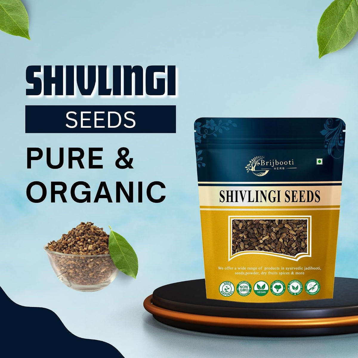 Brijbooti Shivlingi Beej 50 Gr | Shivlangi | Shivling | Sivalingi Seed | Bryonia laciniosa