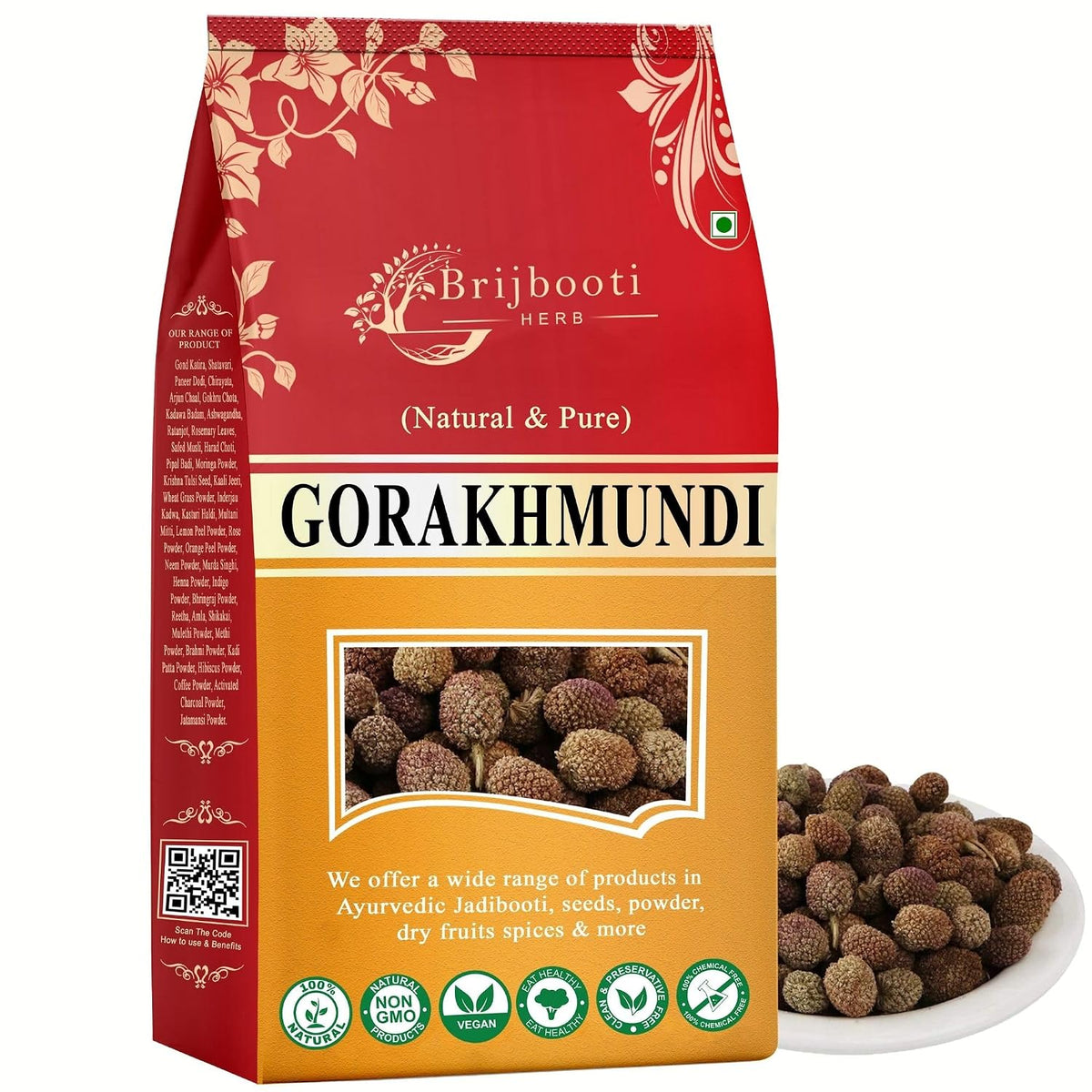 Brijbooti Gorakhmundi 800 Gr | Sphaeranthus Indicus | Whole Raw Gorakhmundi | Gorakh Mundi