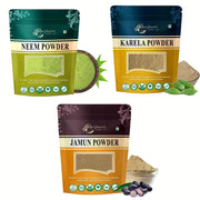 Brijbooti Neem Karela Jamun Powder For Health Care - 300 Gr (100 Gr Each)