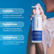 Be Bodywise Triple Milk Deep Moisturizing Body Wash 250ml |For Dry & Dehydrated Skin | With 6% Triple Milk Extracts & 3% Hydrating Boosters | Lasting Hydration & Skin Barrier Support | Paraben & SLS Free