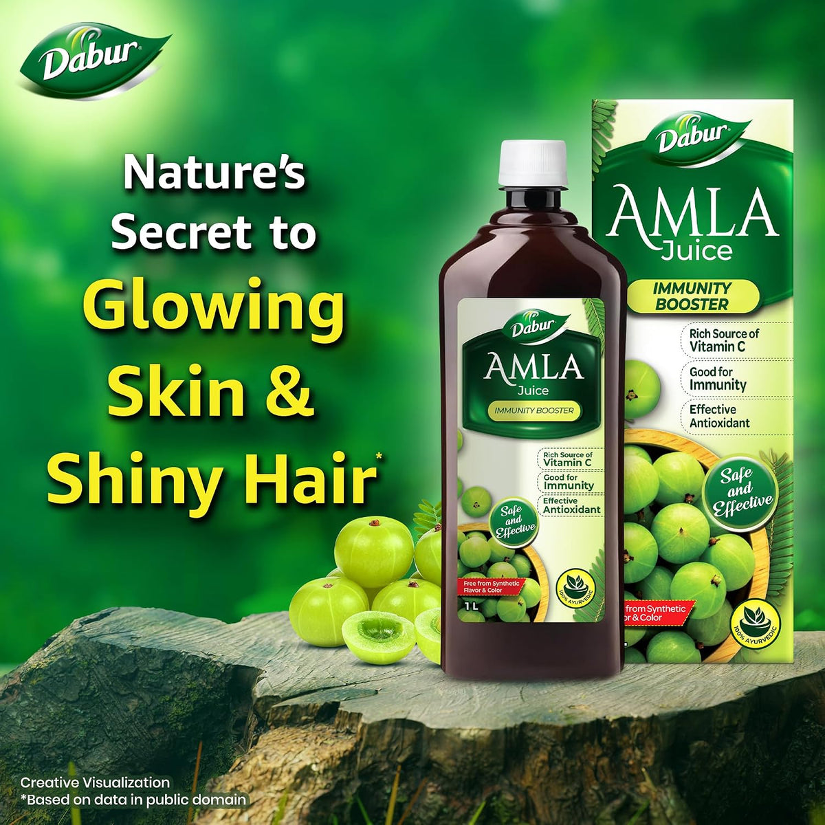 Dabur Amla Juice: Rich Source of Vitamin C and Antioxidants for Immunity boosting |Pure, Natural and 100% Ayurvedic Juice -1L