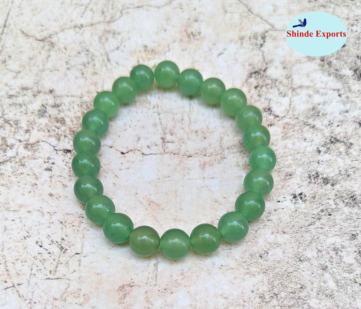 SHINDE EXPORTS Natural Semi Precious Gemstone Bracelet Crystal Round Loose Beads for Men & Women. 8mm