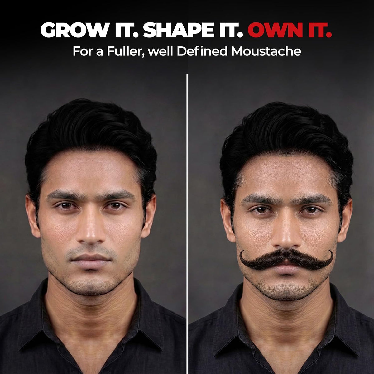 Beardo Moochwala Growth Combo for Men | Derma Roller + Moustache Growth Roll-On + Styling Tool | Helps Stimulate Hair Follicles | Supports Thicker, Fuller-Looking Moustache | Easy At-Home Moustache Care Kit