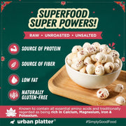 Urban Platter Makhana, 150g (Popped Water Lily Seeds, Source of Protein and Fiber, Unroasted and Unsalted)