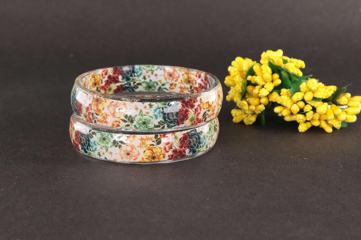 NMII Glass Bangle Set for Women