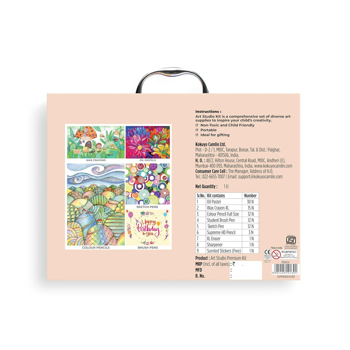 Camel Art Studio Set | Reusable Briefcase Pack