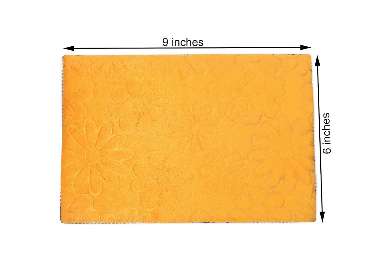 SHINDE EXPORTS Wooden Meenakari Chowki Bajot for Idols and Pooja Articles (Orange 23 x15cm)