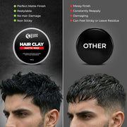 Beardo Hair Clay Wax for Men, 100 gm | Hair Clay for men | Styling Wax | Volumizing | Strong Hold | Restylable |Matte Finish | Easy to Wash Off | Texture Clay for Men