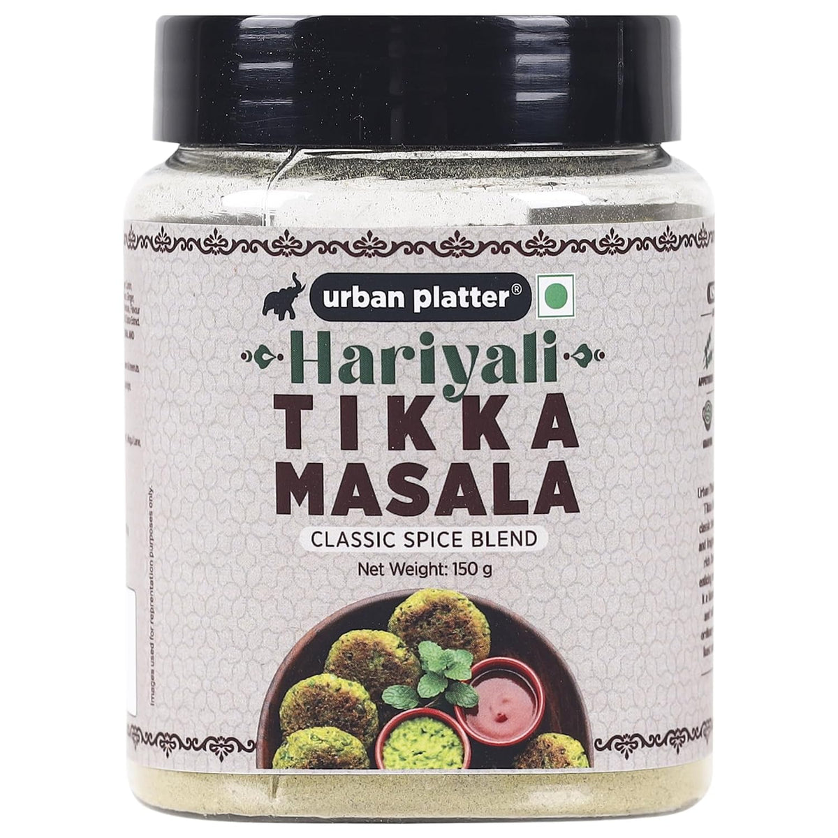 Urban Platter Hariyali Tikka Masala, 150g / 5oz [All Natural & Flavourful]