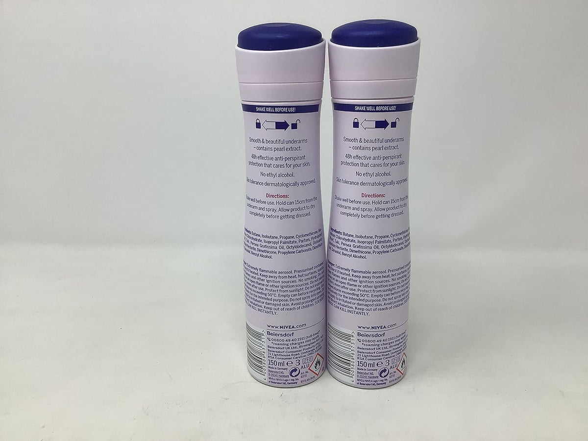 Nivea for Women Pearl Beauty Deodorant (Pack of 2) 150 ml