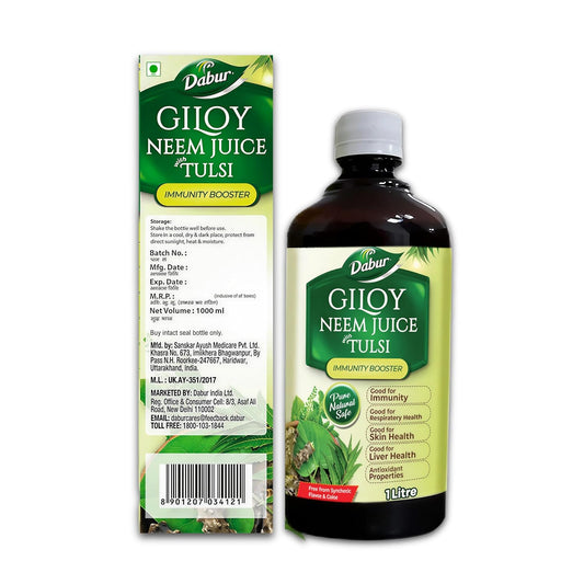 Dabur Giloy Neem Tulsi Juice and Honey, Immunity Booster Combo