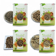 IndianJadiBooti Elite Urinary & Aesthetic Bundle: Punarnava, Gokhru Bada, Varun Chaal & Bhringraj – Promotes Kidney Filtration, Fluid Balance & Hair Vitality – 250gm Each