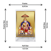 DIVINITI maharaj agrasen Photo Frame for Car Dashboard, Table Decor|ACF 3 Classic Maharaj Agrasen and 24K Gold Plated Foil| Religious Frame Idol for Pooja, Gifts Items (11.0X 6.8 CM)