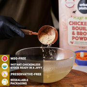 Urban Platter Vegan Chicken-less Bouillon & Broth Powder, 1kg (Plant-Based | Instant Soup Base | MSG-free | Umami-Rich)