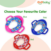 OYO BABY Cushioned Baby Potty Training Seat | Portable Toilet Seat for Child 1 + Years | Soft & Comfortable Potty Seat with Handles | Easy to Clean | Toddler Toilet Seat