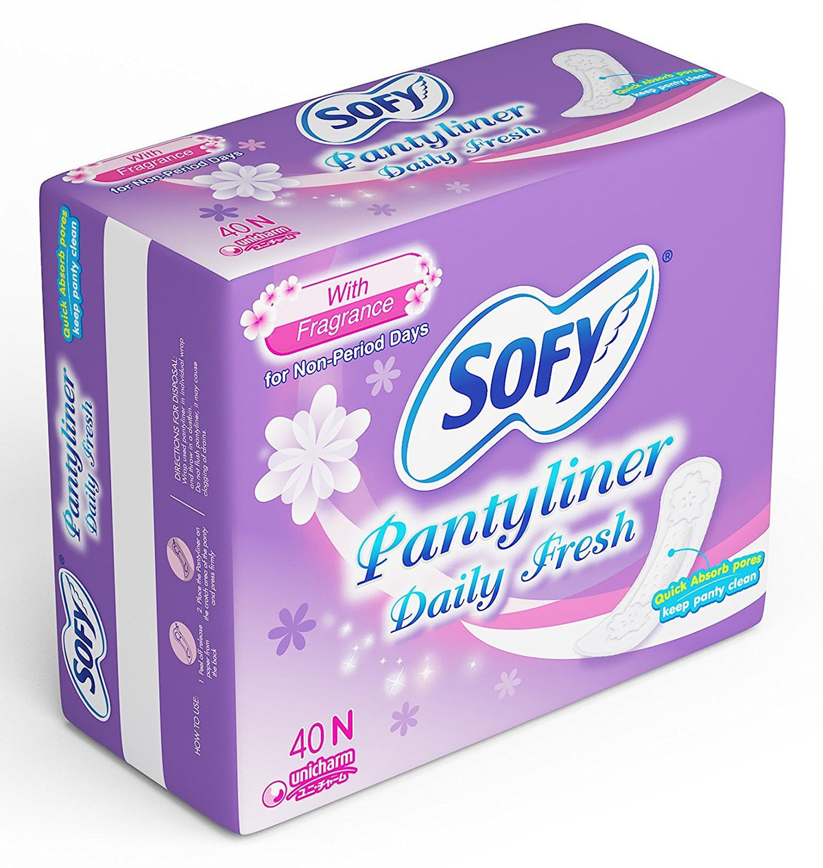 Sofy Daily Fresh Panty Liner - 80 Pieces (Pack of 2)